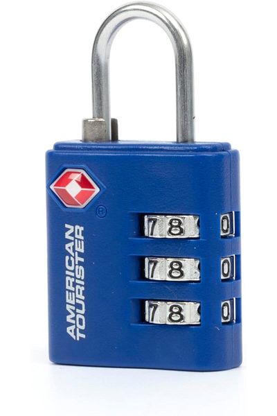 American Tourister TSA 3 Dial Combination Lock - Blue
