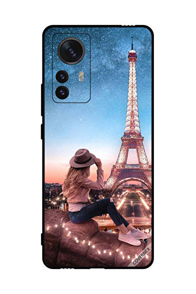 Covernex غطاء حماية لهاتف شاومي 12 برو - فتاة قبعة بنية وبرج إيفيل