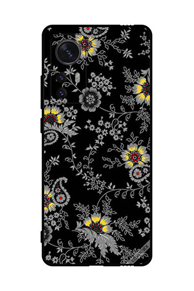 Covernex Protective Case Cover For Xiaomi 12 Grey Floral Black Bg