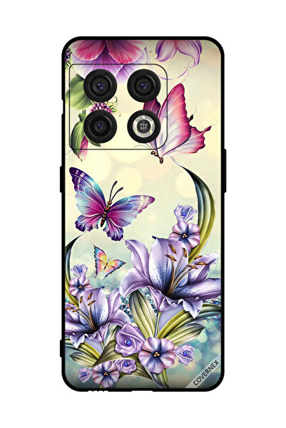 Covernex غطاء حماية لهاتف OnePlus 10 Pro بنقشة زهور أرجوانية وفراشات