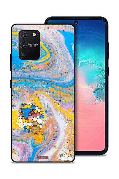 Tolwak غطاء حماية لهاتف سامسونج جالكسي S10 لايت بأحجار كريمة ملونة تجريدية