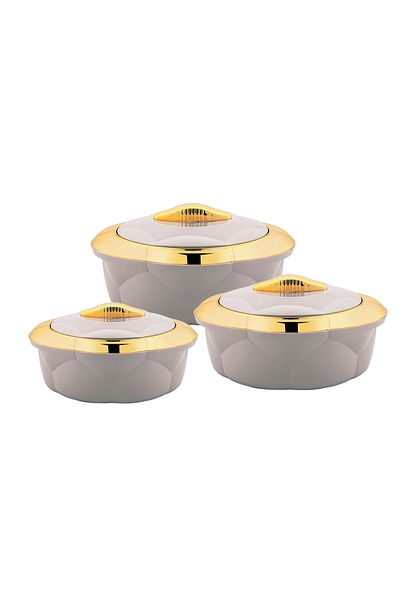 Axis Allure 3pcs Casserole Set Stainless Steel Inner Casing - 1.2L,2.2L,3.2L