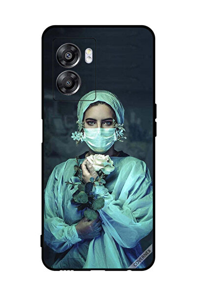 Covernex غطاء حماية لهاتف Oppo A57 ممرضة تحمل زهرة