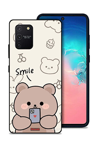 Tolwak غطاء حماية لهاتف سامسونج جالاكسي S10 لايت برسومات الدب المبتسم