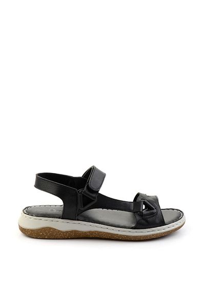 Bambi Black Leather Women's Sandals K05281079003
