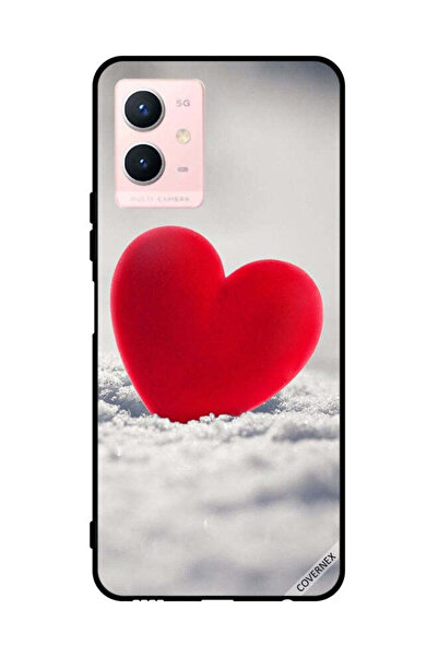 Covernex غطاء حماية لهاتف فيفو Y33s 5G بتصميم قلب أحمر جميل