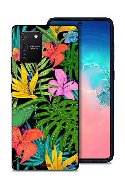 Tolwak غطاء حماية لهاتف سامسونج جالكسي S10 لايت بنقشة زهور استوائية وأوراق شجر