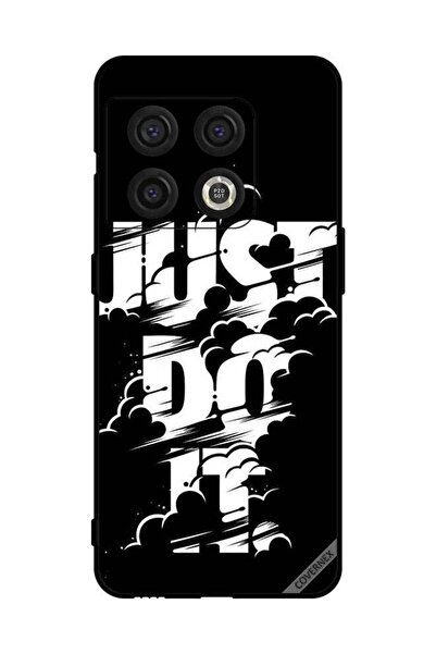 Covernex غطاء حماية لجهاز OnePlus 10 Pro - Just Do It - أبيض وأسود