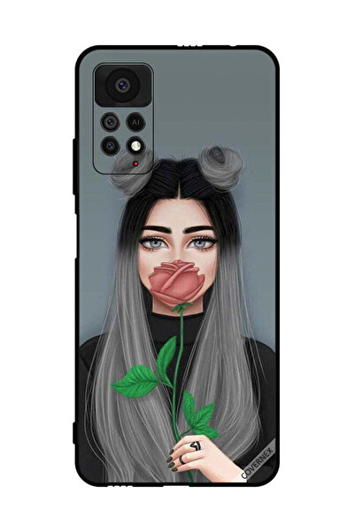Covernex غطاء حماية لهاتف شاومي ريدمي نوت 11 برو 5G، فتاة لطيفة تخفي فمها على...