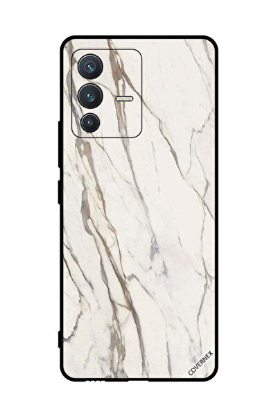 Covernex غطاء حماية لهاتف فيفو V23 5G بنمط رخامي أبيض متشقق