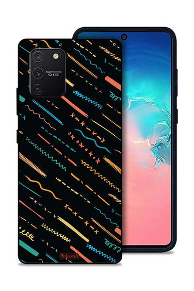 Tolwak Samsung Galaxy S10 Lite Protective Case Cover X Lines Abstract Pattern
