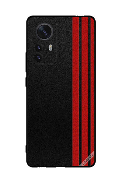 Covernex غطاء حماية لهاتف شاومي 12 برو بثلاثة خطوط عمودية حمراء