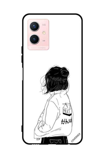 Covernex غطاء حماية لهاتف فيفو Y33s 5G فتاة تفكر بعمق كبير