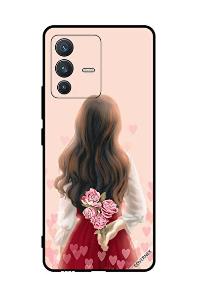Covernex Protective Case Cover For vivo S12 Girl Hiding Flowers