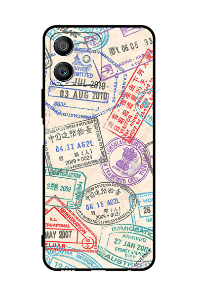 Covernex غطاء حماية لهاتف Honor Play6T Pro مطبوع عليه طوابع سفر