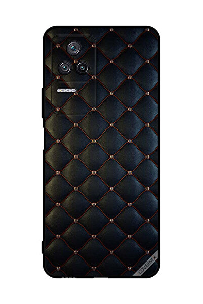 Covernex غطاء حماية لهاتف شاومي ريدمي كي 50 برو مطبوع عليه نقشة قماشية سوداء
