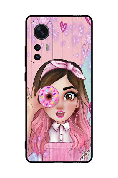 Covernex غطاء حماية لهاتف Xiaomi 12X فتاة صغيرة لطيفة تحمل دونات