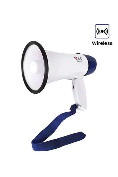 DLC Wireless Megaphone - Portable Voice Amplifier with Built-in Siren (DLC-404)