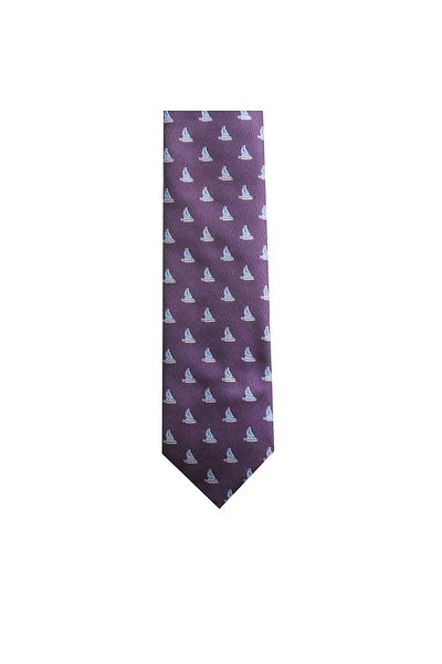 COOLMENCLUB Sailboat Patterned Tie