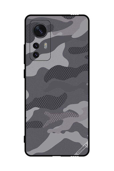 Covernex غطاء حماية لهاتف شاومي 12X بنمط مموه رمادي