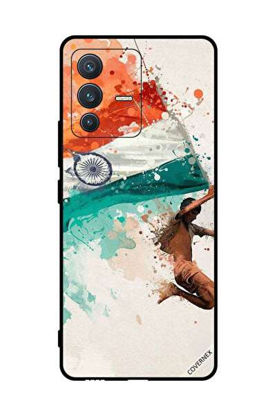 Covernex غطاء حماية لهاتف فيفو V23 5G يحمل علم الهند أثناء الطيران