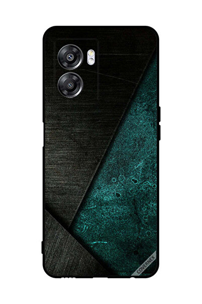 Covernex Protective Case Cover For Oppo A57 Black & Dark Green Pattern