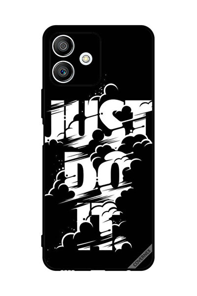 Covernex غطاء حماية لهاتف Honor Play6T Pro - Just Do It - أبيض وأسود
