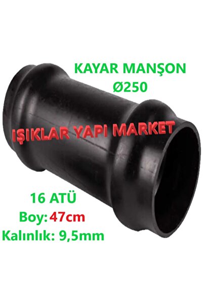 ece life Kayar Manşon -250'lik -u Pvc -contalı -geçme Muflu -temiz Su -pn16 A...