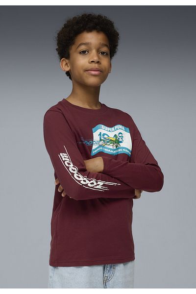 Puma Super PUMA Graphic Long Sleeve Tee Youth