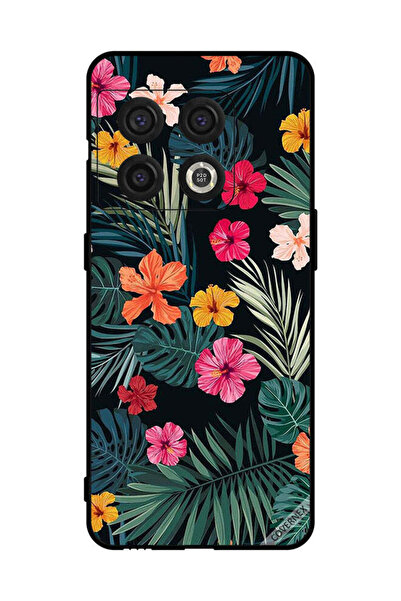 Covernex غطاء حماية لهاتف OnePlus 10 Pro بنقشة زهور متعددة الألوان وريش أخضر ...
