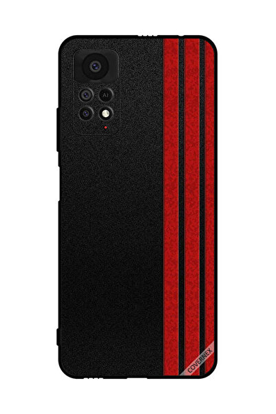Covernex غطاء حماية لهاتف شاومي ريدمي نوت 11 برو 5G بثلاثة خطوط عمودية حمراء