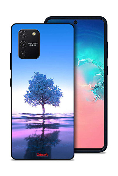 Tolwak غطاء حماية لهاتف Samsung Galaxy S10 Lite بتصميم شجرة نيون وانعكاس مائي...