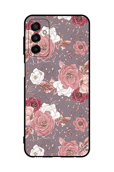 Covernex غطاء حماية لهاتف سامسونج جالاكسي M23 بنقشة زهور بلون الشوكولاتة