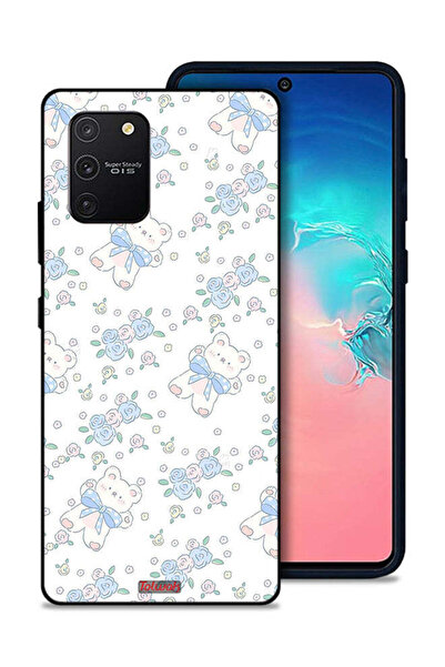 Tolwak غطاء حماية لهاتف سامسونج جالكسي S10 لايت بطبعة دب تيدي لطيف وزهور