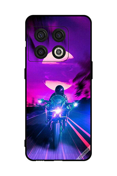 Covernex غطاء حماية لهاتف OnePlus 10 Pro - راكب الدراجة النارية يترك القمر خلفه