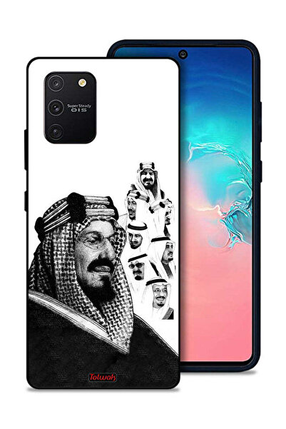 Tolwak غطاء حماية لهاتف سامسونج جالكسي S10 لايت، ملصق فني أبيض وأسود لملوك ال...