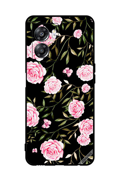 Covernex غطاء حماية لهاتف Oppo A57، ورود وردية في باقات من الأوراق الصغيرة