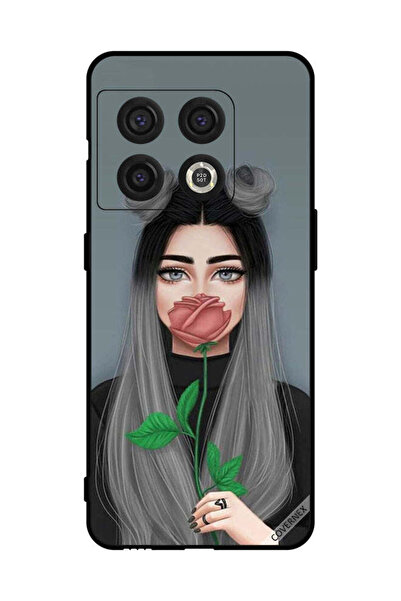 Covernex غطاء حماية لهاتف OnePlus 10 Pro بطبعة فتاة لطيفة تخفي فمها بلون وردي...