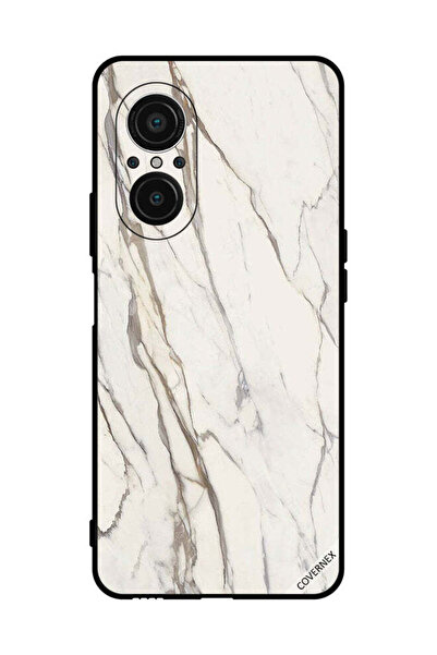 Covernex غطاء حماية لهاتف هواوي نوفا 9 SE 5G بنمط رخامي أبيض متشقق