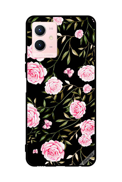 Covernex غطاء حماية لهاتف فيفو Y33s 5G بنقشة ورود وردية في باقات من الأوراق ا...