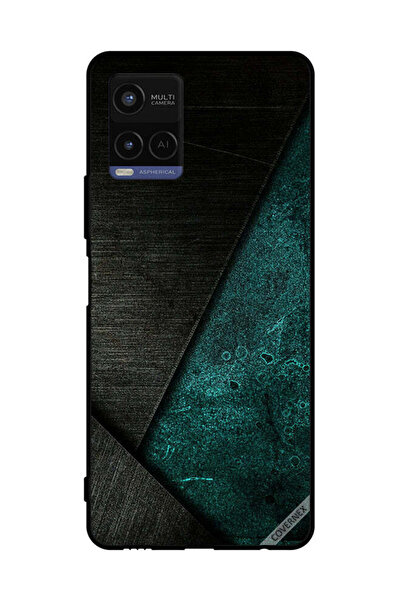 Covernex غطاء حماية لهاتف فيفو Y21 بنمط أسود وأخضر داكن