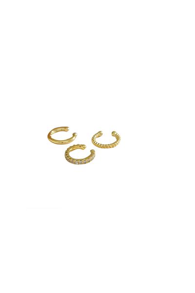 OEM Set cercei fara piercing Aetheria, Aliaj Metalic, Auriu