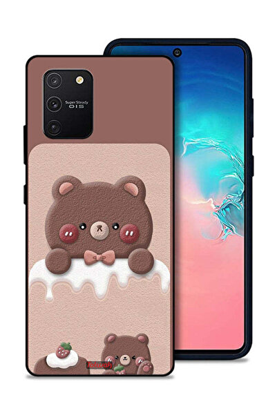 Tolwak غطاء حماية لهاتف سامسونج جالاكسي S10 لايت بتصميم دب الفراولة