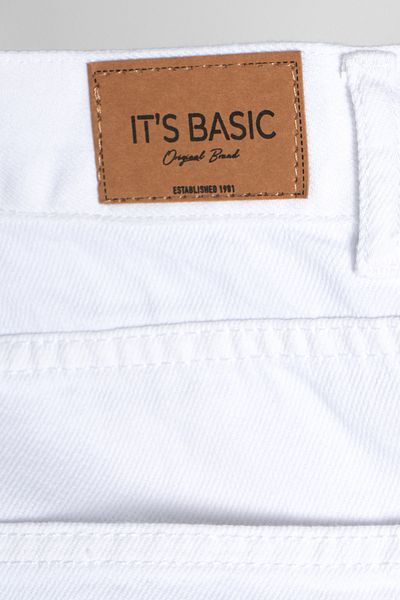 its basic Women's White Color 5S5-2 Skater Fit 100% Cotton No Show Denim Jean