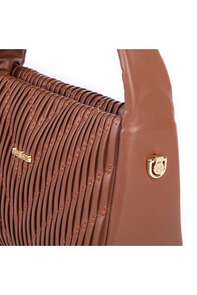 Nas Bag Geantă de mână și de umăr pentru femei de dimensiuni mini (19x15 cm) maro