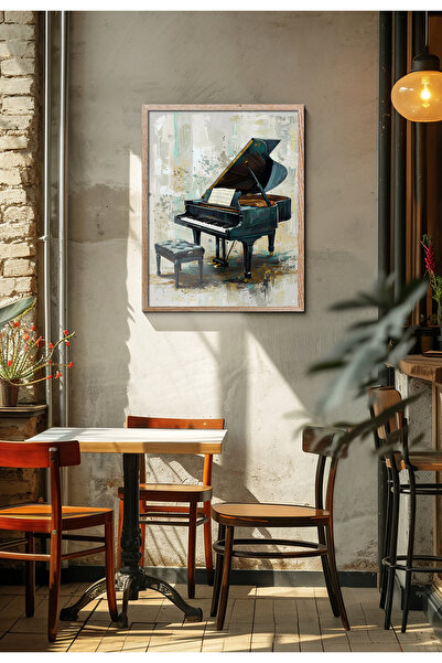 alphobitasarım Piyano sanat dijital çizim - tekli tablo