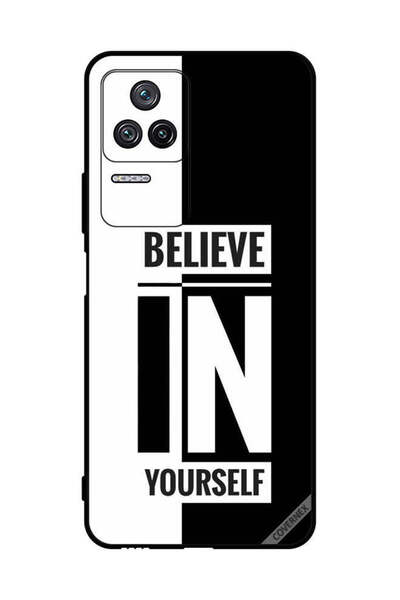 Covernex غطاء حماية لهاتف شاومي ريدمي كي 50 برو - ثق بنفسك - أسود وأبيض