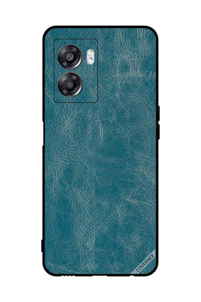 Covernex غطاء حماية لهاتف Oppo A57 بنمط جلدي أزرق