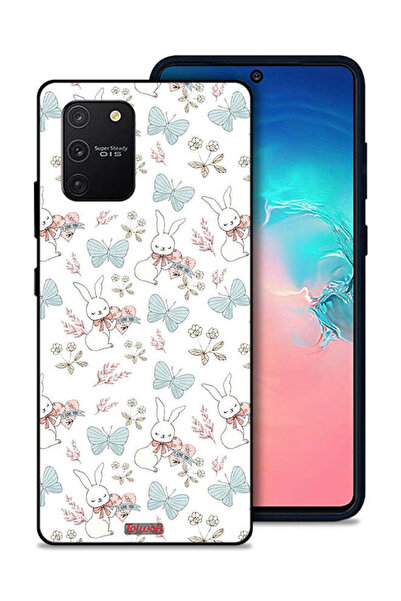 Tolwak غطاء حماية لهاتف سامسونج جالكسي S10 لايت بطبعة أرنب وفراشات