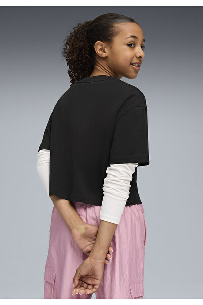 Puma Essentials 2 Colour No. 1 PUMA Logo Short Length Tee Youth